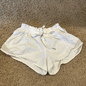White Lululemon Hottie Hot Shorts
